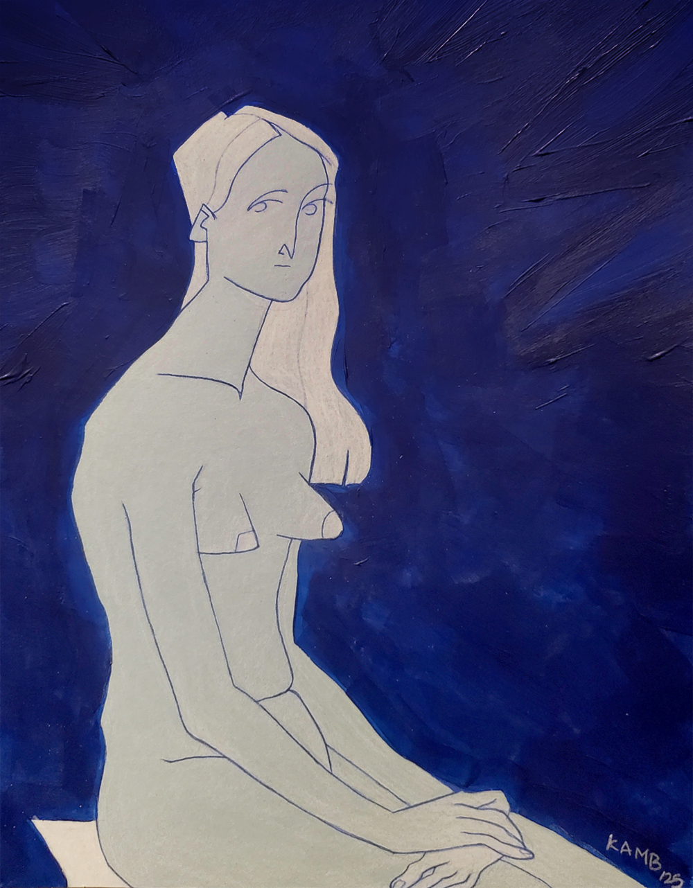 Acrylics and colored pencils on 8.5" x 11" paper